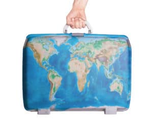 globe suitcase